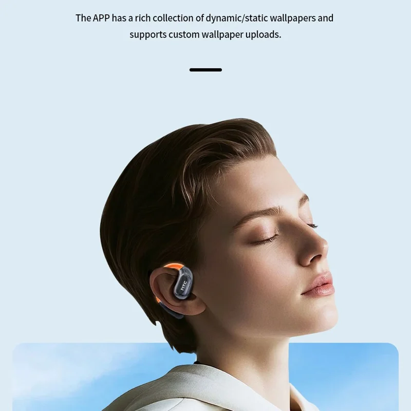 HTC NE27 AI Translation Earbuds Wireless Headsets with LED Display OWS Bluetooth-Compatible Smart Earphones
