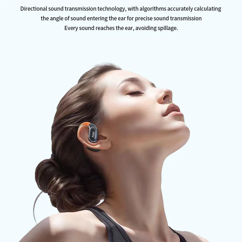 HTC NE27 AI Translation Earbuds Wireless Headsets with LED Display OWS Bluetooth-Compatible Smart Earphones