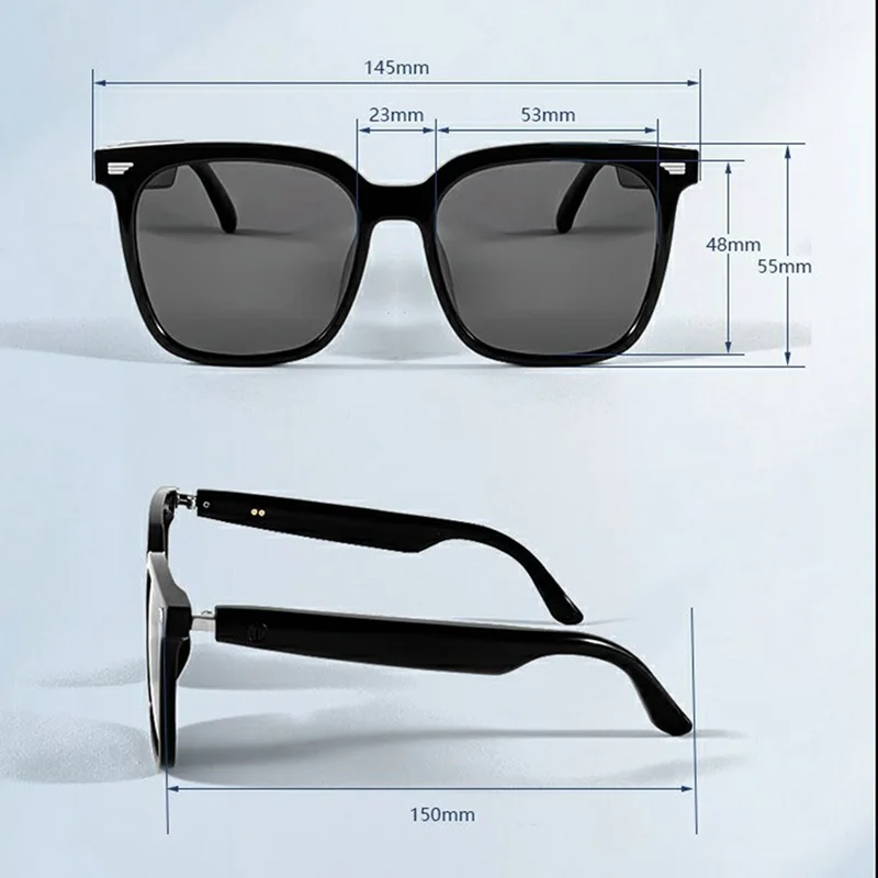 GS01 AI Translation Wireless Earphone Bluetooth-compatible Glasses Polarized Lens Smart Eyewear for Driving Cycling