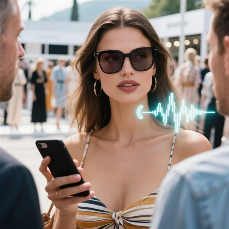 GS01 AI Translation Wireless Earphone Bluetooth-compatible Glasses Polarized Lens Smart Eyewear for Driving Cycling