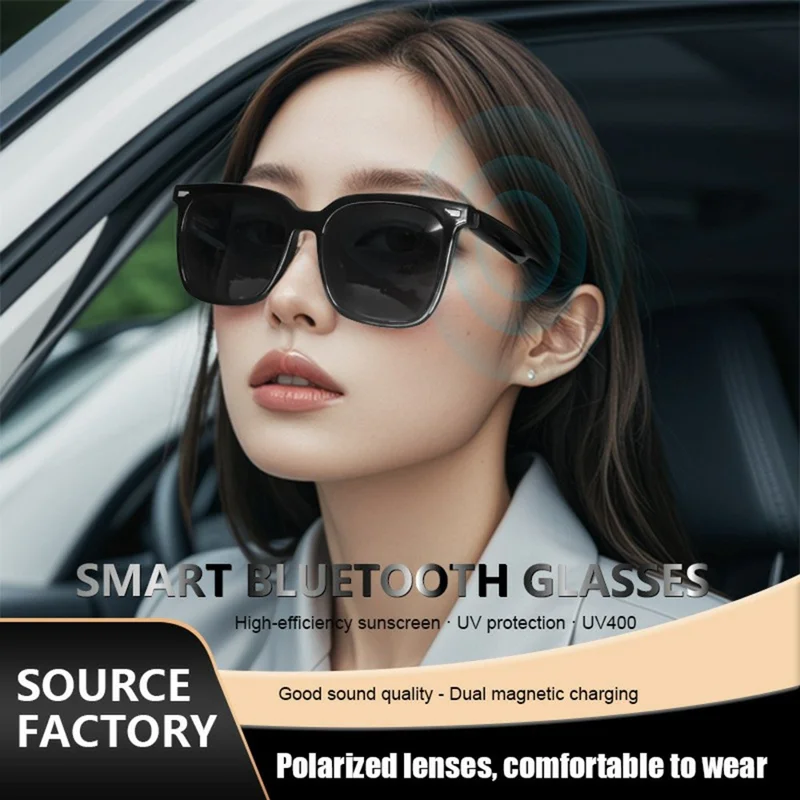 GS01 AI Translation Wireless Earphone Bluetooth-compatible Glasses Polarized Lens Smart Eyewear for Driving Cycling
