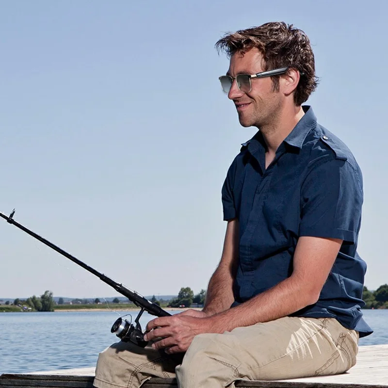 GS06 Wireless Music Earphone AI Translation Bluetooth-compatible Glasses Anti Blue Light Photochromic Lens Smart Eyewear - Gold Frame