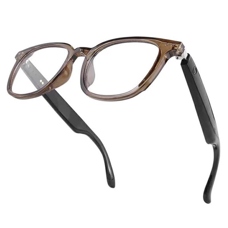 GS07 UV400 Photochromic Lens Bluetooth-compatible Music Call Glasses AI Translation Smart Eyewear - Coffee Frame