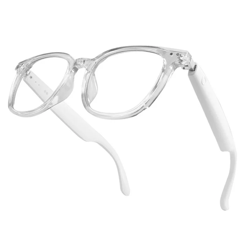 GS07 UV400 Photochromic Lens Bluetooth-compatible Music Call Glasses AI Translation Smart Eyewear - White Frame