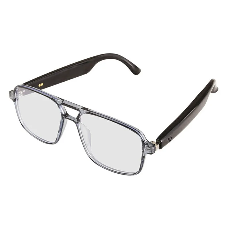 GS10 Multifunction AI Translation Bluetooth-compatible Music Glasses Photochromic Lens Smart Eyewear - Clear Dark Blue Frame