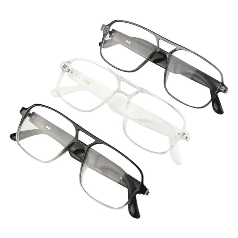 GS10 Multifunction AI Translation Bluetooth-compatible Music Glasses Photochromic Lens Smart Eyewear - Clear Dark Blue Frame