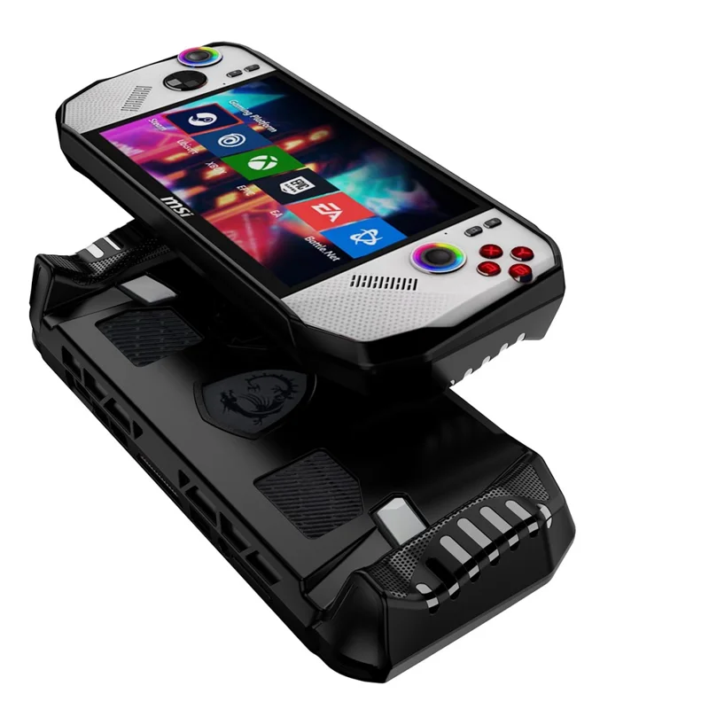 For MSI Claw A8 BZ2EM with Ryzen Z2 Extreme Gaming Console TPU Protective Case with Kickstand - Black