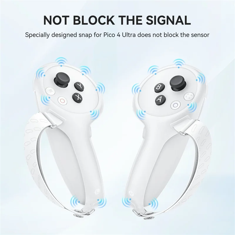 AMVR 4SHS1 For PICO 4 Ultra Controller Anti Slip Protective Cover with Knuckle Strap VR Gaming Grip Handle Protector