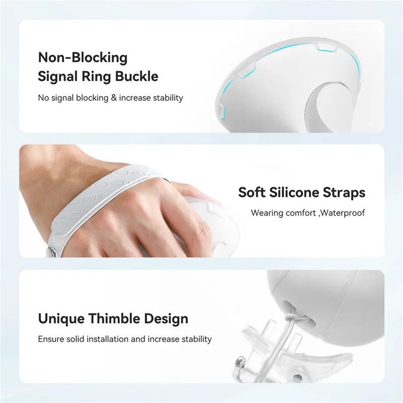 AMVR 4SHS1 For PICO 4 Ultra Controller Anti Slip Protective Cover with Knuckle Strap VR Gaming Grip Handle Protector