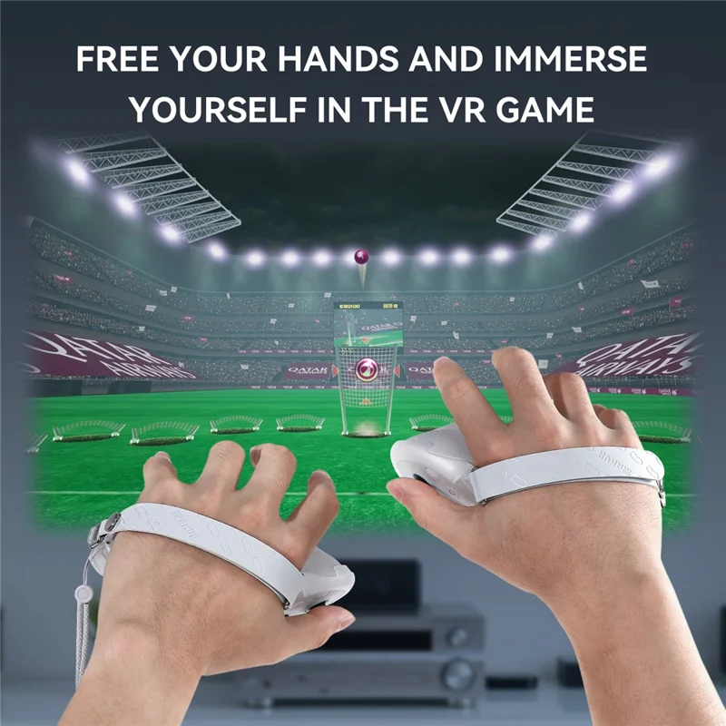 AMVR 4SHS1 For PICO 4 Ultra Controller Anti Slip Protective Cover with Knuckle Strap VR Gaming Grip Handle Protector