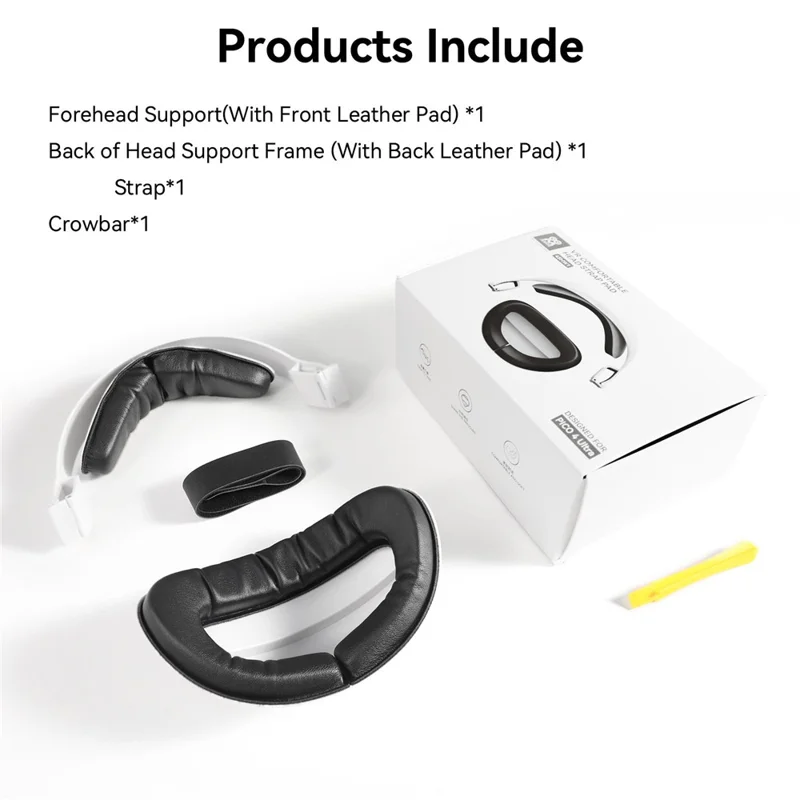 AMVR 4SHW1 voor PICO 4 Ultra VR-headset, set met gevoerd voorhoofdsteun en achterhoofdsteun