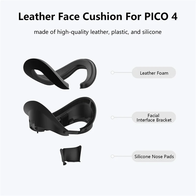 AMVR N4FC1 Для сменной накладки на лицо PICO 4 VR Headset из ПУ-кожи с блокировкой света