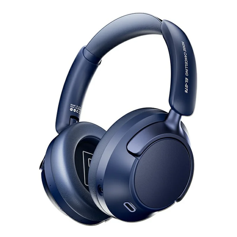 EL-GT6 ANC Noise Cancelling Low Latency Gaming Headset HiFi Sound Over Ear Bluetooth-compatible Headphones - Blue