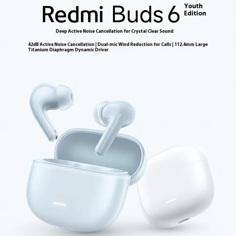 XIAOMI Redmi Buds 6 Youth Edition Bluetooth-compatible Earphones Active Noise Cancellation In Ear Headphones - Blue