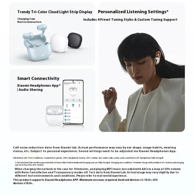 XIAOMI Redmi Buds 6 Youth Edition Bluetooth-compatible Earphones Active Noise Cancellation In Ear Headphones - Blue