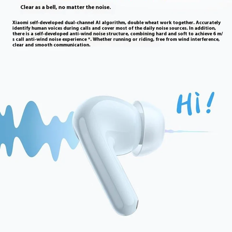 XIAOMI Redmi Buds 6 Youth Edition Bluetooth-compatible Earphones Active Noise Cancellation In Ear Headphones - Blue