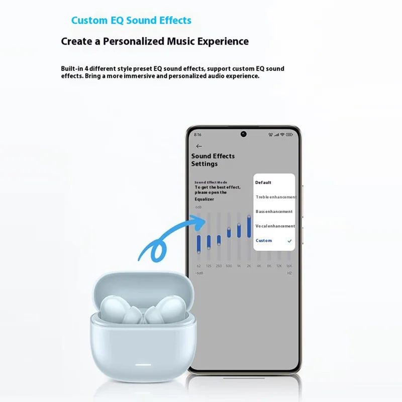 XIAOMI Redmi Buds 6 Youth Edition Bluetooth-compatible Earphones Active Noise Cancellation In Ear Headphones - Blue