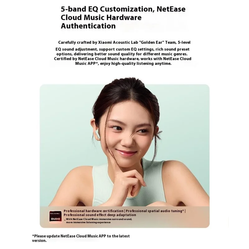 XIAOMI Redmi Buds 7S Bluetooth-compatible Earbuds Semi In Ear Active Noise Cancelling Earphones - Cyan