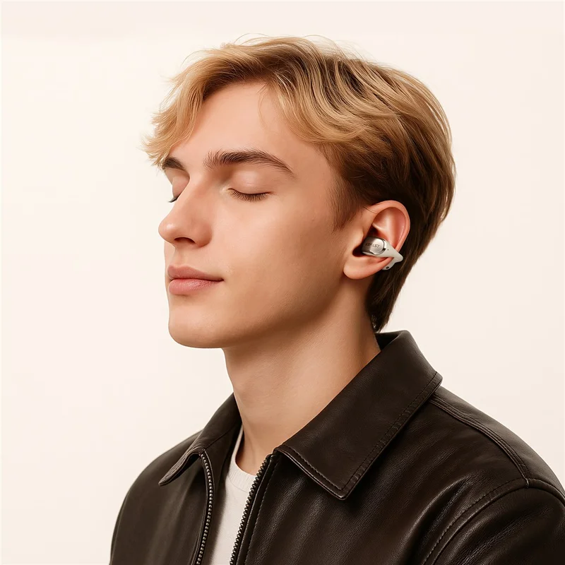 ACEFAST FA006 ACECLIP Pro Open Ear Wireless Earphones Dual Mic Noise Reduction Bluetooth-compatible Earbuds - Light Gold