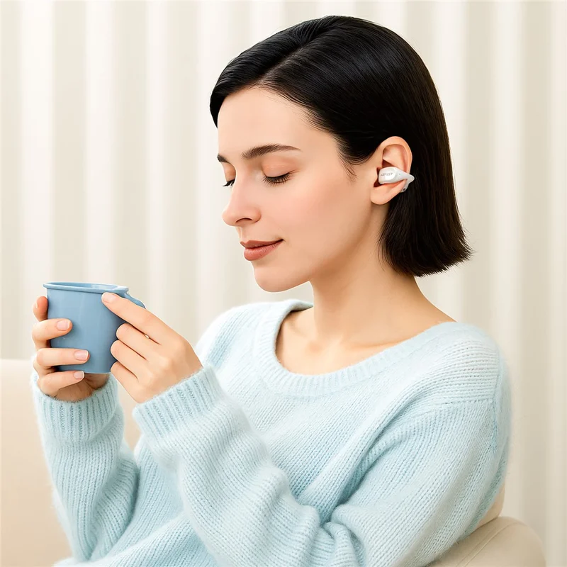 ACEFAST FA006 ACECLIP Pro Open Ear Wireless Earphones Dual Mic Noise Reduction Bluetooth-compatible Earbuds - Light Gold