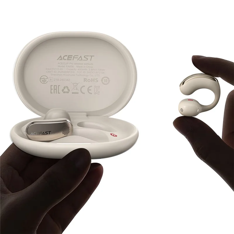 ACEFAST FA006 ACECLIP Pro Open Ear Wireless Earphones Dual Mic Noise Reduction Bluetooth-compatible Earbuds - Light Gold