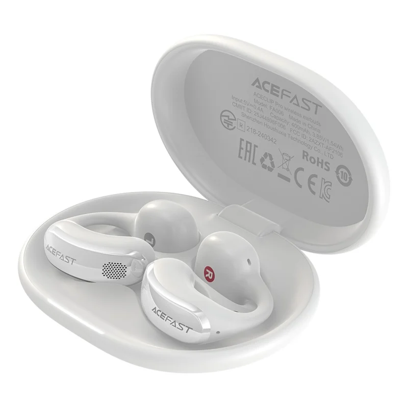ACEFAST FA006 ACECLIP Pro Open Ear Wireless Earphones Dual Mic Noise Reduction Bluetooth-compatible Earbuds - White