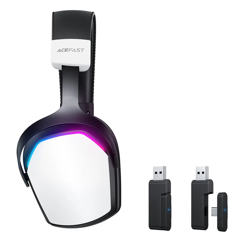 ACEFAST H11 Low Latency Gaming Headset Bluetooth-compatible Wireless Over Ear Headphones with Detachable Mic
