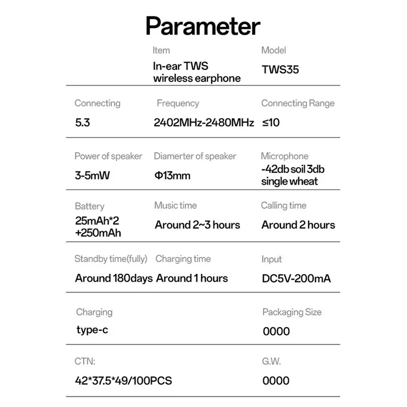 YESIDO TWS35 Semi In Ear Bluetooth-compatible Earbuds TWS Stereo Wireless Headphones
