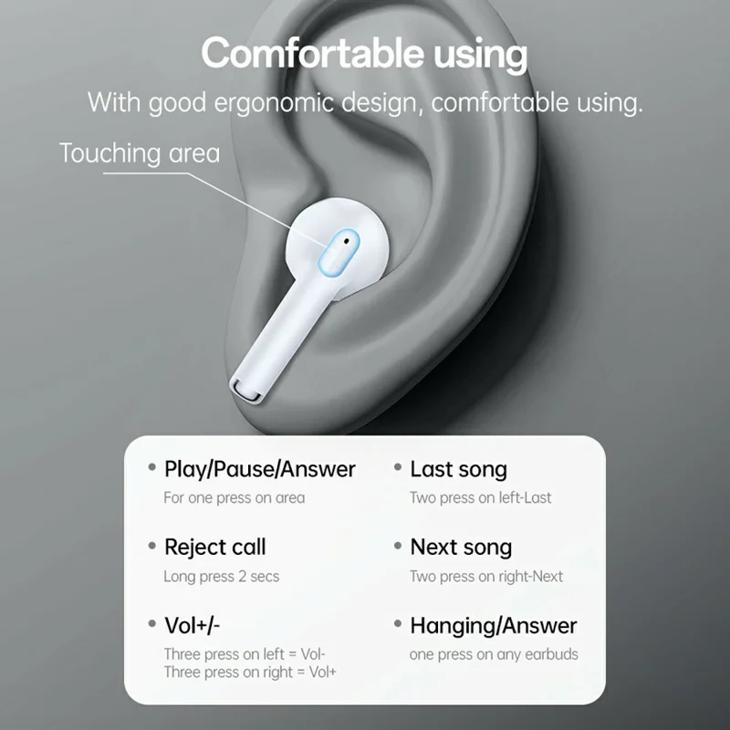 YESIDO TWS35 Semi In Ear Bluetooth-compatible Earbuds TWS Stereo Wireless Headphones