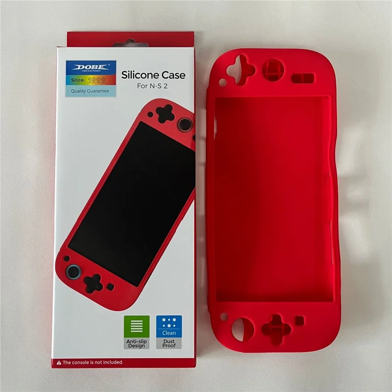 DOBE TNS-5171 For Nintendo Switch 2 Game Console Silicone Case Full Body Protection Cover - Red