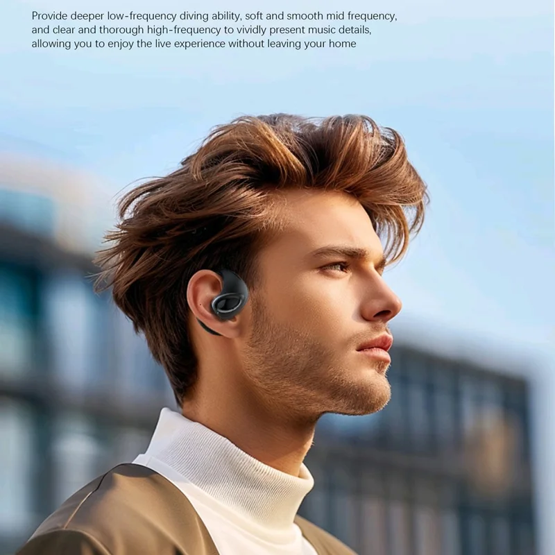 For LENOVO ThinkPlus X15proII Open Ear Bluetooth-compatible 5.4 Wireless Earbuds Ear Hook Sports Earphones - Beige