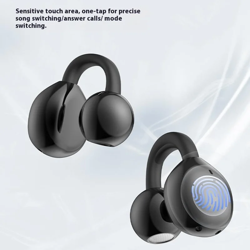 J07 Ear Clip TWS Wireless Bluetooth-compatible Earbuds Sport Headphones with Metal Charging Case - Tarnish