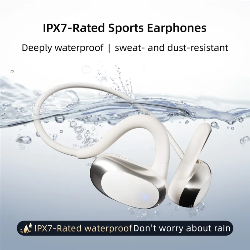 F25-B Open-Ear Air Conduction Headset Wireless Headphones IPX7 Waterproof Sports Earphones for Outdoor / Fitness - Black