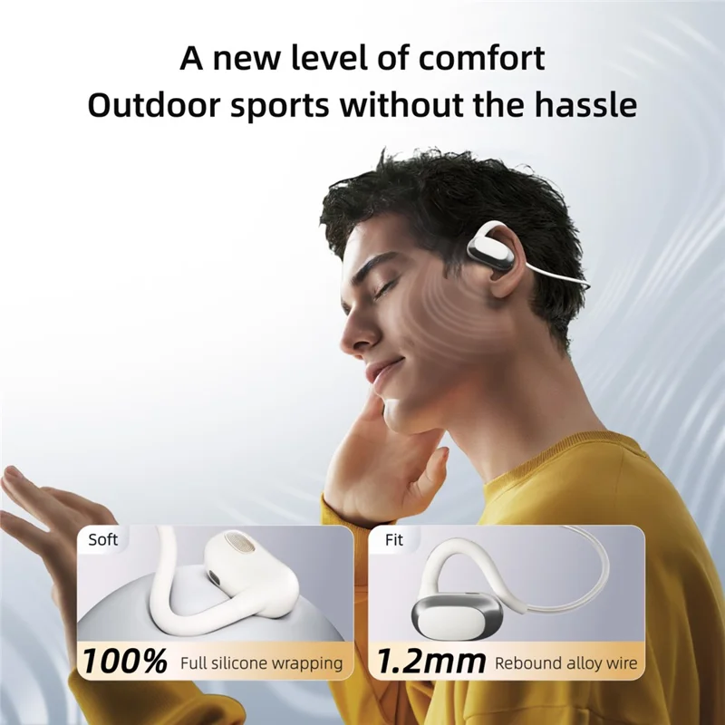 F25-B Open-Ear Air Conduction Headset Wireless Headphones IPX7 Waterproof Sports Earphones for Outdoor / Fitness - Black