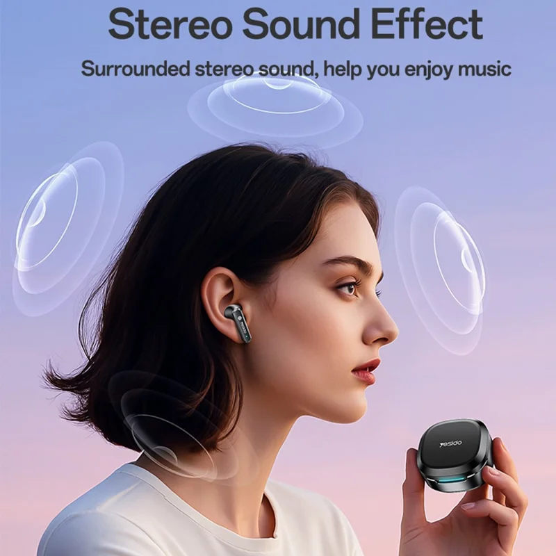 YESIDO TWS37 Wireless Bluetooth-compatible Earbuds ANC + ENC Noise Reduction Smart Touch Control Earphones