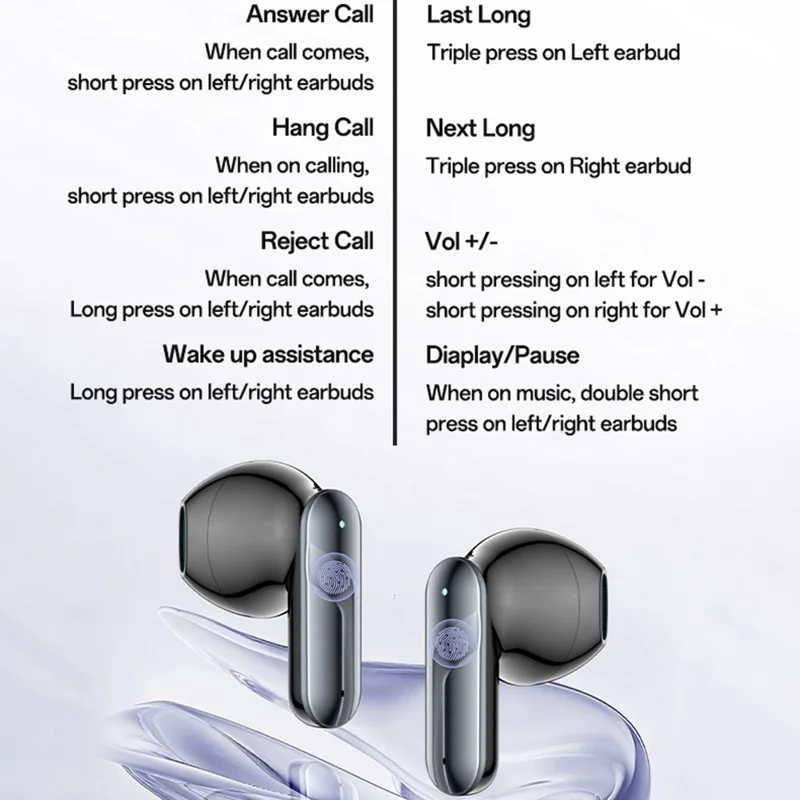 YESIDO TWS36 Wireless Bluetooth-compatible Earbuds Low Latency TWS Earbuds Semi In Ear Headphones