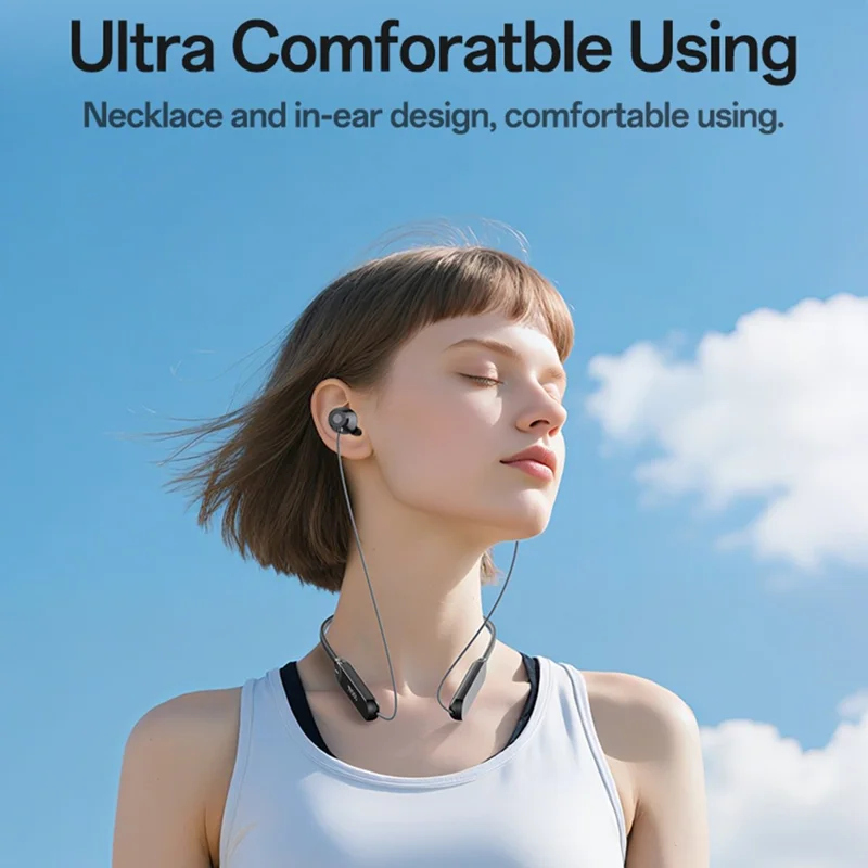 YESIDO YSP30 Neckband Bluetooth-compatible Earphones In Ear Wireless Headphones with Rotary Knob