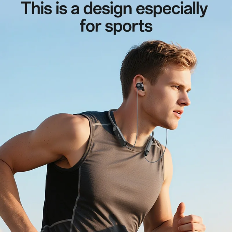 YESIDO YSP30 Neckband Bluetooth-compatible Earphones In Ear Wireless Headphones with Rotary Knob