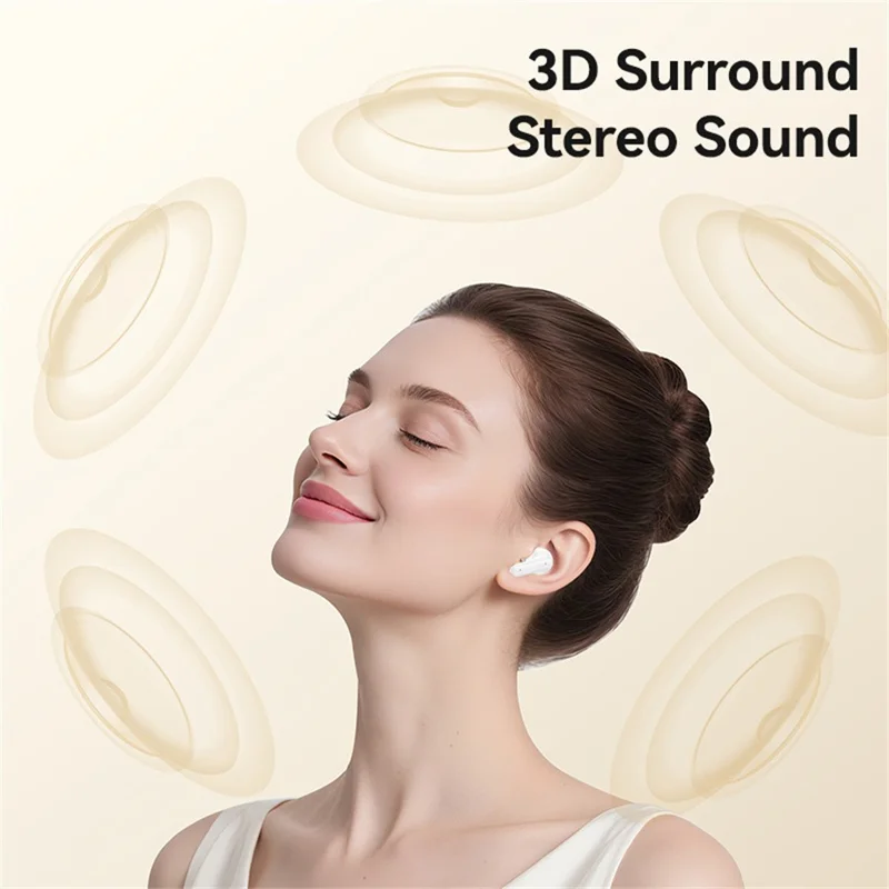 USAMS Echo E05 In-Ear Wireless Earphones Stable 13mm Dynamic Driver Headphones - Black