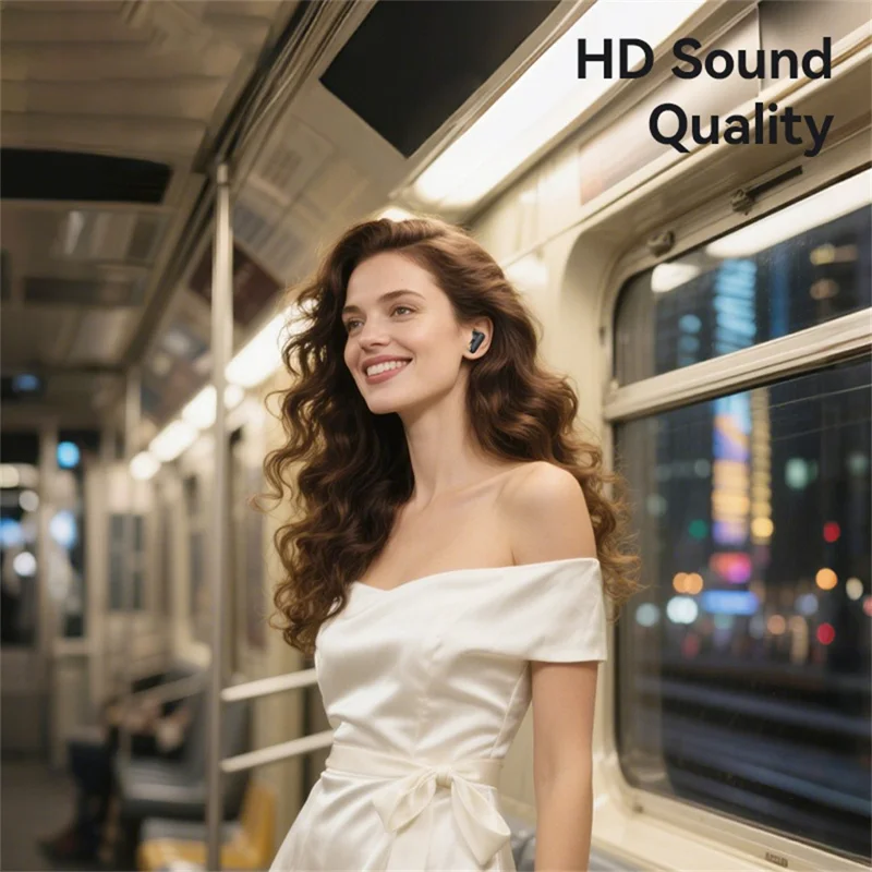 USAMS Echo E05 In-Ear Wireless Earphones Stable 13mm Dynamic Driver Headphones - Black