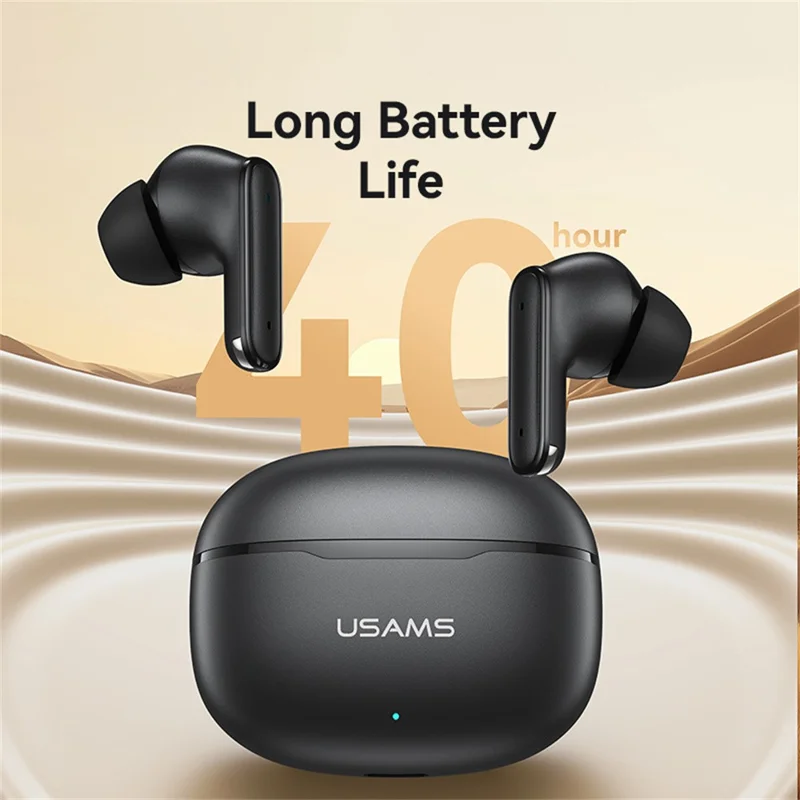 USAMS Echo E05 In-Ear Wireless Earphones Stable 13mm Dynamic Driver Headphones - Black