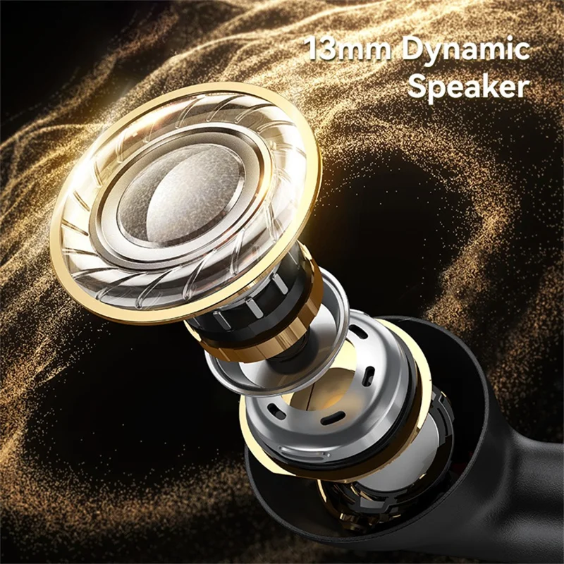 USAMS Echo E05 In-Ear Wireless Earphones Stable 13mm Dynamic Driver Headphones - Black