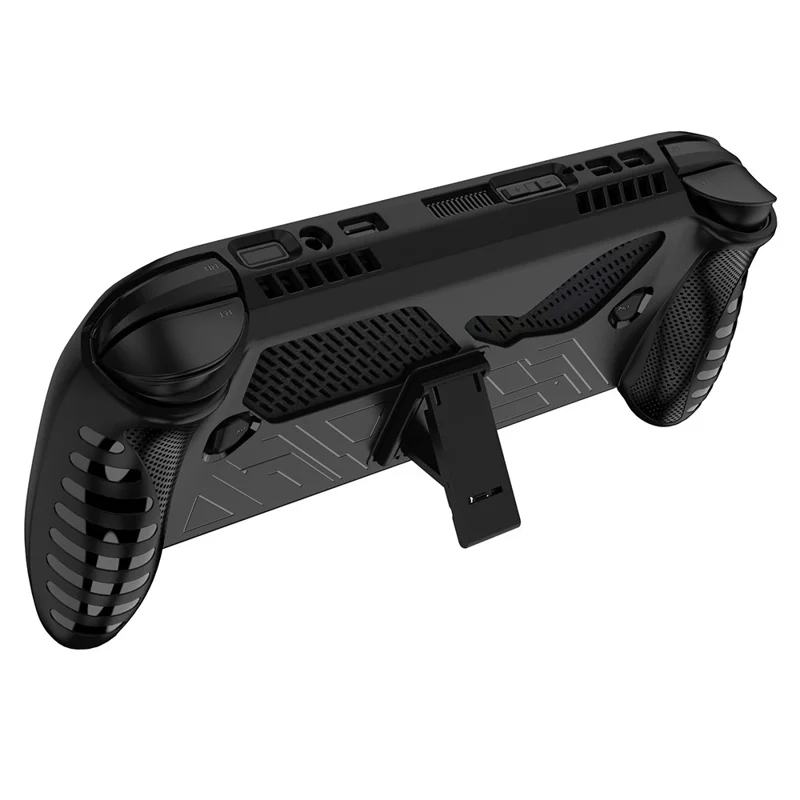 For Asus ROG Xbox Ally X (2025) / Ally (2025) Handheld TPU Case Game Console Protective Cover with Stand - Black