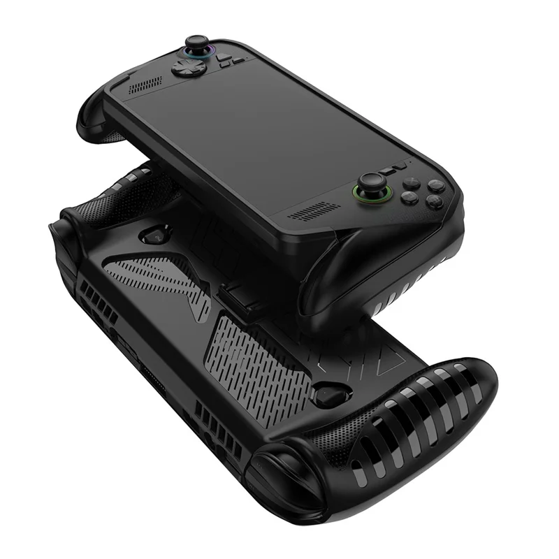 For Asus ROG Xbox Ally X (2025) / Ally (2025) Handheld TPU Case Game Console Protective Cover with Stand - Black