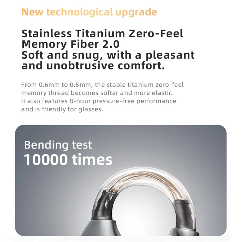 YU7 ENC Noise Reduction Wireless Headphones Clip On Sports Bluetooth-compatible Earphones - Black