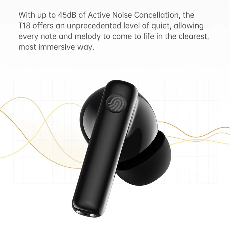 BLACK SHARK T18 TWS Earbuds Wireless Bluetooth-Compatible Headphones with Active Noise Cancelling  /  Touch Control