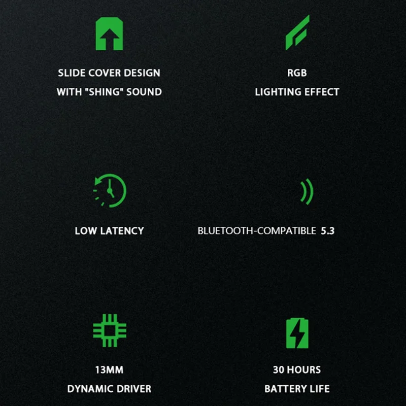 BLACK SHARK T11 ENC Riduzione del rumore Auricolari compatibili con Bluetooth Semi In Ear Bassa latenza Auricolari wireless - Grigio