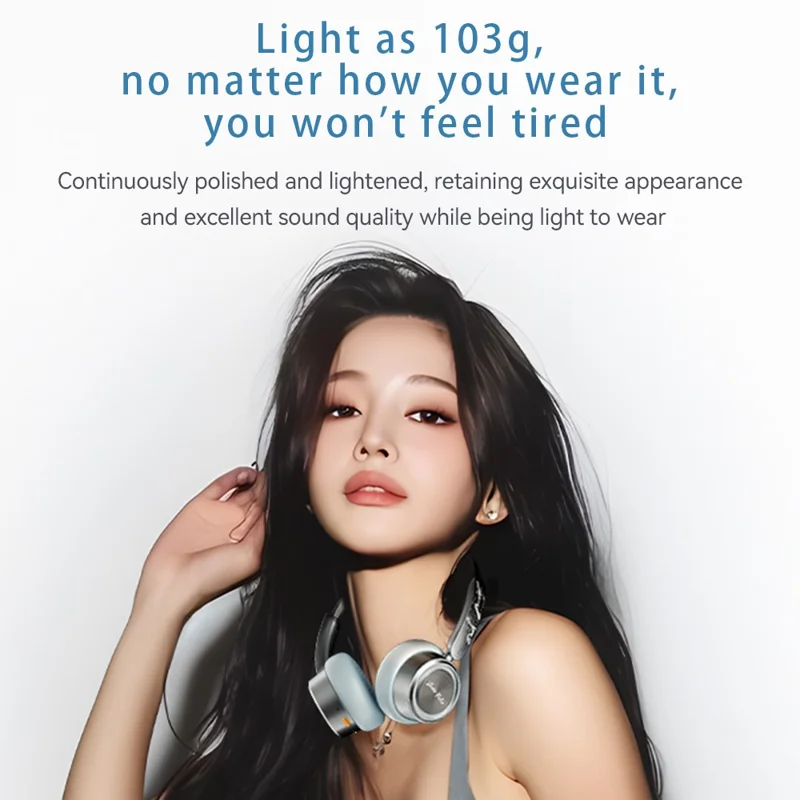 ZAODON mini Bluetooth-compatible 6.0 Headphones High Definition Audio Wireless Over Ear Headset - Blue