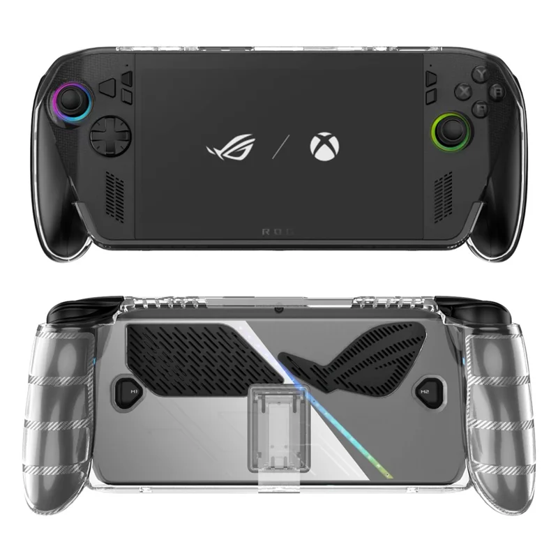 Gennemsigtigt TPU-beskyttelsesetui med stand til Asus ROG Xbox Ally (2025) / Xbox Ally X (2025) spilstyring