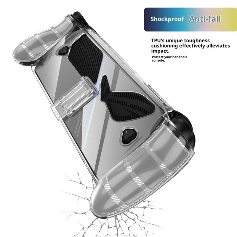 Gennemsigtigt TPU-beskyttelsesetui med stand til Asus ROG Xbox Ally (2025) / Xbox Ally X (2025) spilstyring
